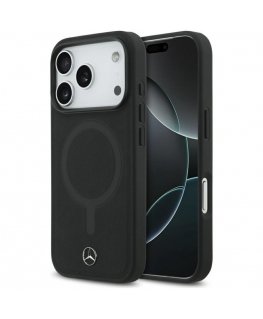 Чехол Mercedes Plain Smooth Leather MagSafe для iPhone 17 P