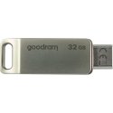Goodram ODA3 USB atmintukas 32 GB USB Type-A / USB Type-C 3.2 Gen 1 (3.1 Gen 1) Sidabras Goodram ODA3 USB atmintukas 32 GB USB Type-A / USB Type-C 3.2 Gen 1 (3.1 Gen 1) Sidabras