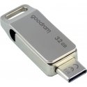 Goodram ODA3 USB флеш накопитель 32 GB USB Type-A / USB Type-C 3.2 Gen 1 (3.1 Gen 1) Серебристый Goodram ODA3 USB флеш накопитель 32 GB USB Type-A / USB Type-C 3.2 Gen 1 (3.1 Gen 1) Серебристый