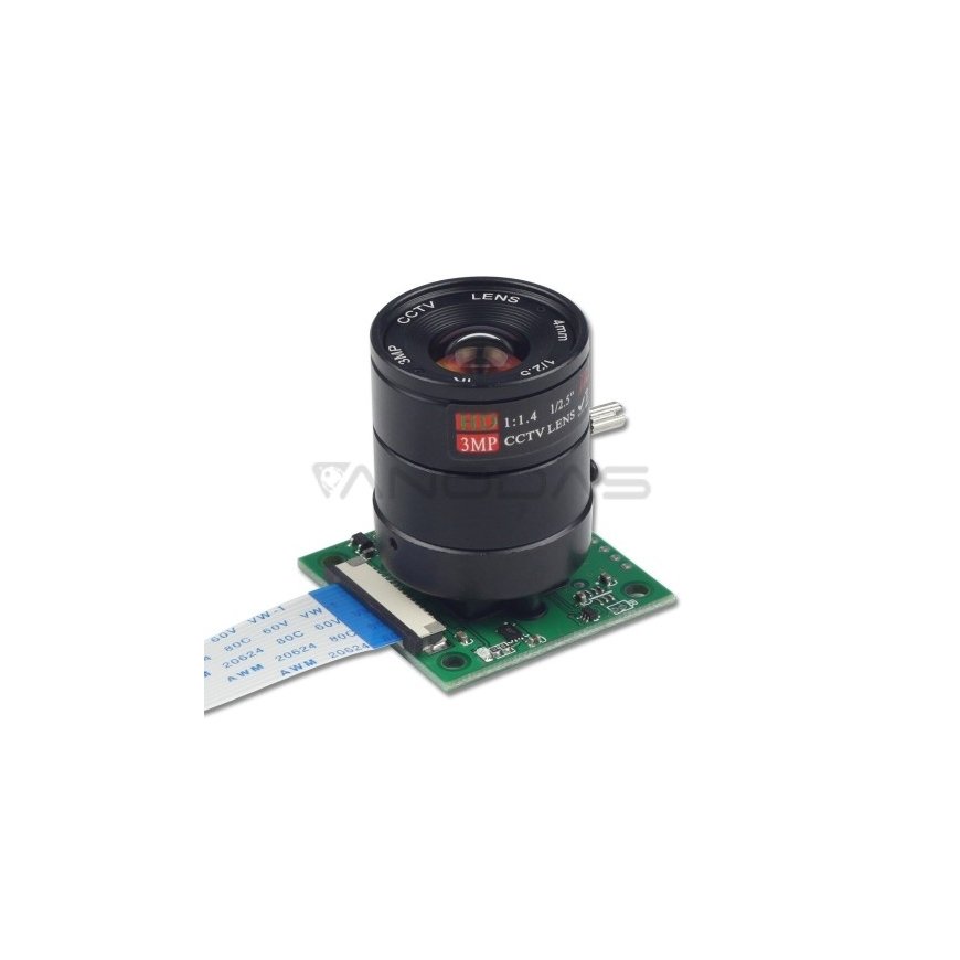 ArduCam Sony IMX219 8MP camera with CS mount, night vision with LS-2718 lens, designed for Raspberry Pi
