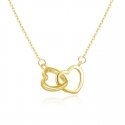 Beneto Gold plated silver pendant with hearts AGS1327 / 47-GOLD Beneto Gold plated silver pendant with hearts AGS1327 / 47-GOLD