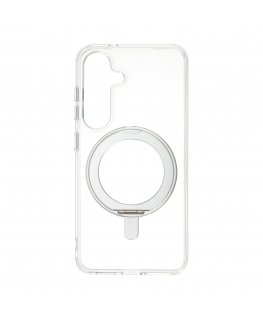 FoneKit Premium Kickstand MagSafe saderīga aizsargapvalks ar statīvu, Samsung Galaxy S25, caurspīdīga