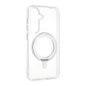 FoneKit Premium Kickstand MagSafe-compatible protective case with stand, Samsung Galaxy S25, transparent