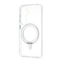 FoneKit Premium Kickstand MagSafe saderīga aizsargapvalks ar statīvu, Samsung Galaxy S25, caurspīdīga FoneKit Premium Kickstand MagSafe saderīga aizsargapvalks ar statīvu, Samsung Galaxy S25, caurspīdīga