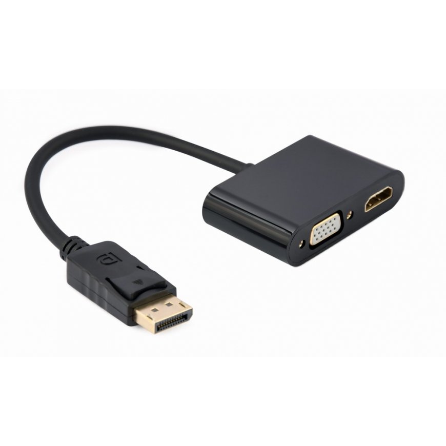 Gembird A-DPM-HDMIFVGAF-01 DisplayPort-kaapeli 0,1 m musta