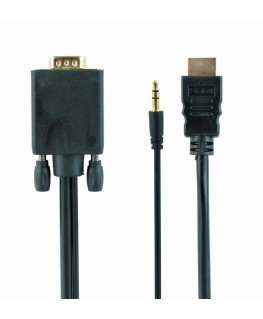 Gembird A-HDMI-VGA-03-6 video cable adapter 1.8 m HDMI Type A (Standard) VGA (D-Sub) + 3.5mm Black