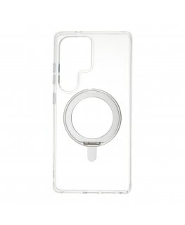 FoneKit Premium Kickstand MagSafe saderīgs aizsargapvalks ar statīvu, Samsung Galaxy S25 Ultra, caurspīdīgs