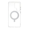 FoneKit Premium Kickstand MagSafe-yhteensopiva suojakuori jalustalla, Samsung Galaxy S25 Ultra, läpinäkyvä