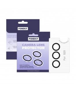 FoneKit kameran linssinsuoja, Samsung Galaxy S25, läpinäkyvä