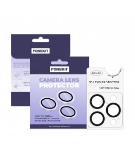FoneKit kameran linssinsuoja, iPhone 16 Pro / 16 Pro Max, läpinäkyvä