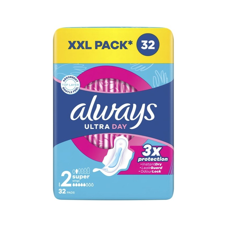 Hygieeniset paketit ALWAYS Ultra Super Plus, S2, 32 kpl.