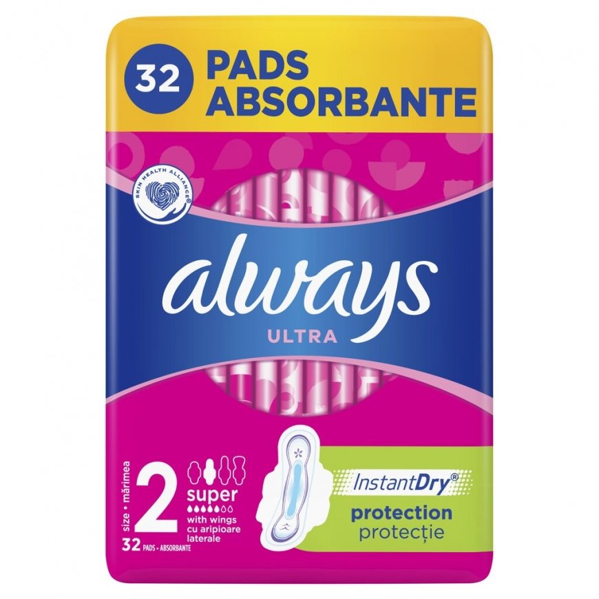 Always Ultra Super Plus sanitary pads, S2, 32 pcs. – 2