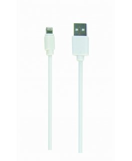 Gembird CC-USB2-AMLM-W-1M lightning kabelis Balts