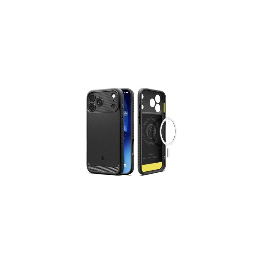 Spigen Enzo Aramid 'T' Mag MagSafe Case for iPhone 17 Pro Black