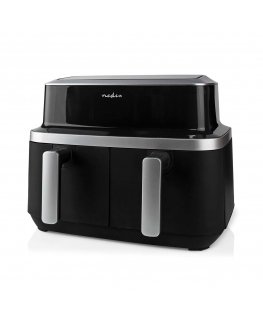 Nedis KAAF320BK обжарочный аппарат Двойной 4,2 L Автономный 2600 W Аэрофритюрница с горячим воздухом Черный