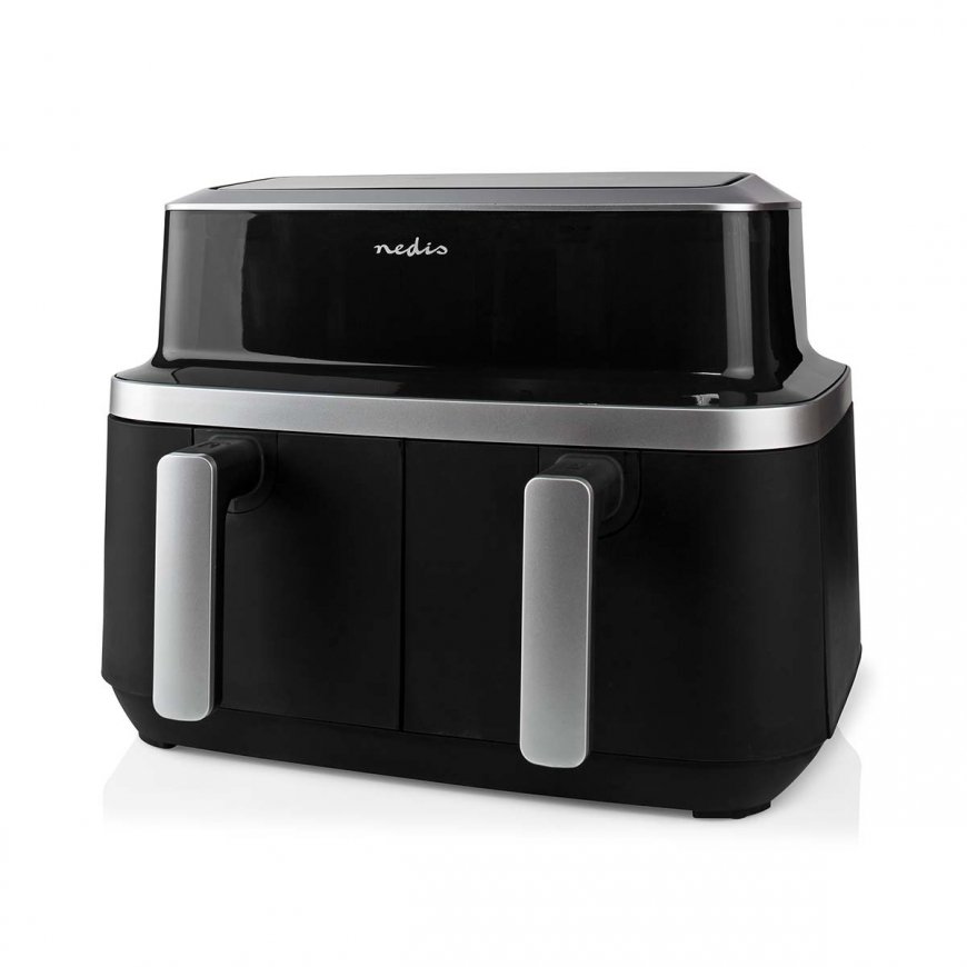 Nedis KAAF320BK fritüür Kahekohaline 4,2 l Eraldiseisev 2600 W Kuumaõhu fritüür Must