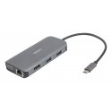 Deltaco USBC-HDMI25 хаб-разветвитель USB Type-C 5000 Мбит/с Серый Deltaco USBC-HDMI25 хаб-разветвитель USB Type-C 5000 Мбит/с Серый