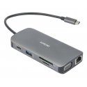 Deltaco USBC-HDMI25 jaotur USB tüüp-C 5000 Mbit/s Hall