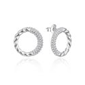 Agato Designer silver earrings with zirconias AGT-E189PW Agato Designer silver earrings with zirconias AGT-E189PW