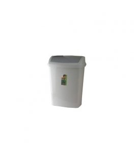 Curver Trash Can, with a hinged lid, gray/silver, plastic, 25 l, 34 x 34 cm, H 47 cm, pcs