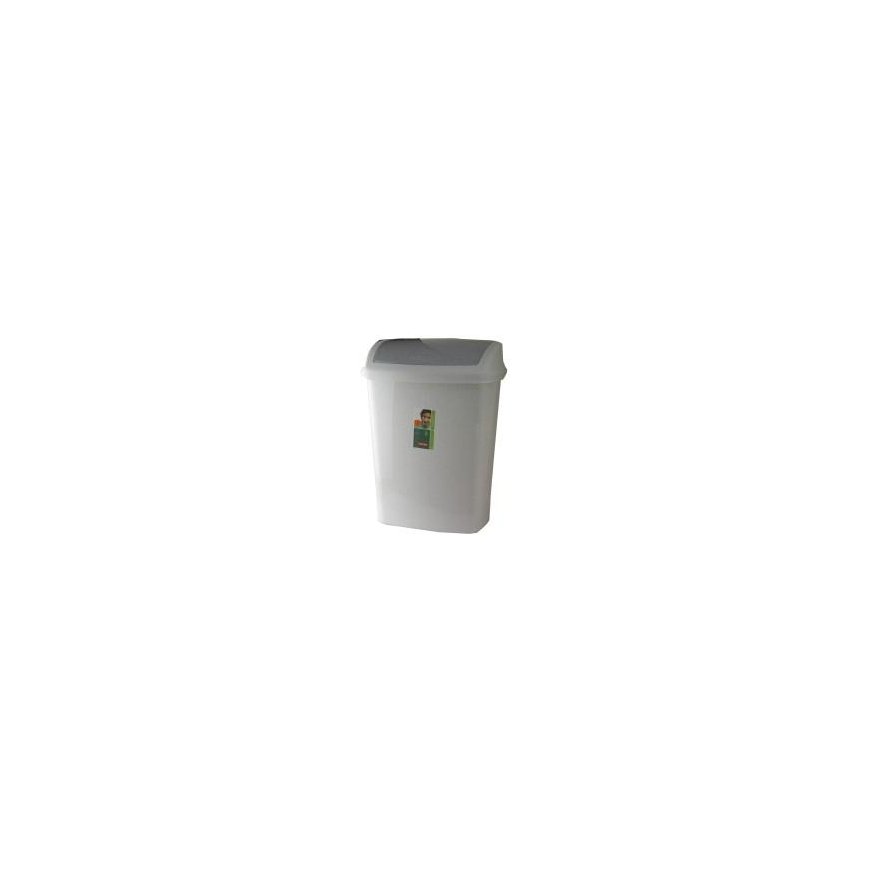Curver Prügikast, klapiga kaanega, hall/hõbedane, plastik, 25 l, 34 x 34 cm, A 47 cm, tk – 2
