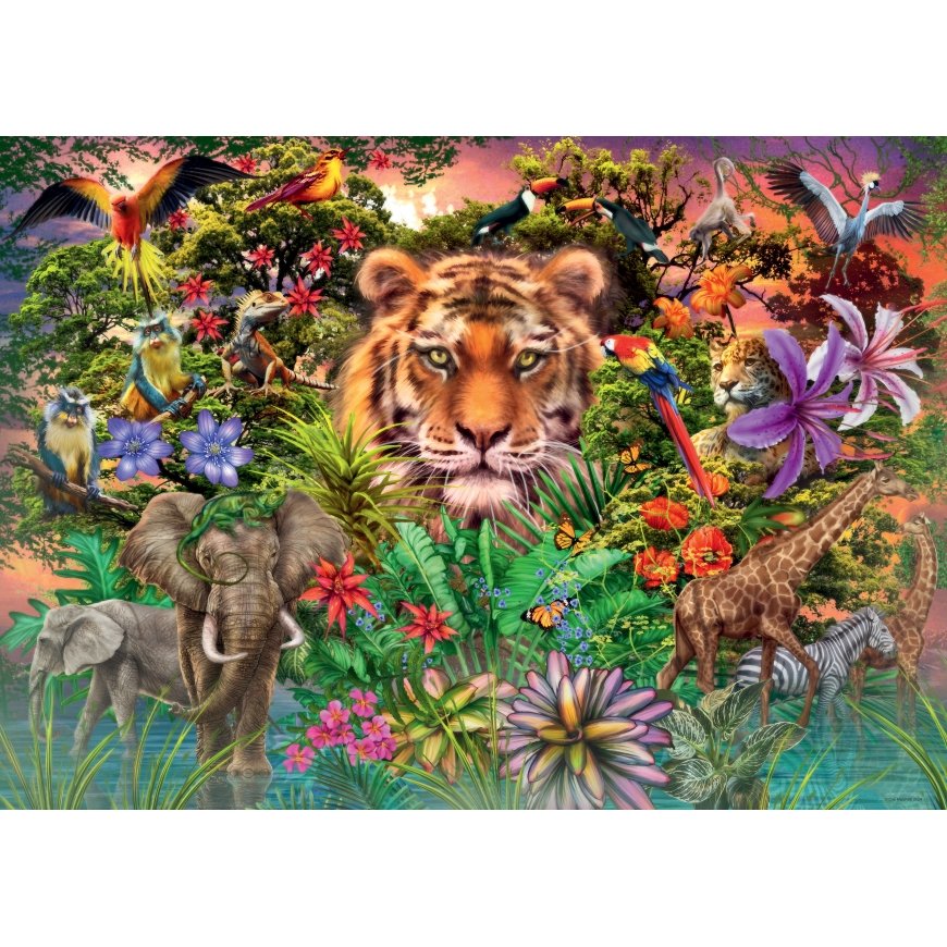 Пазл Ravensburger 1000 шт: тигр в джунглях – 3