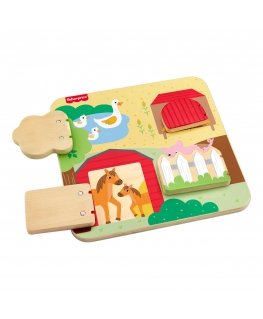 Fisher-Price Maatilan eläimet -puutaulu