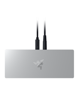 Razer Thunderbolt 5 doks, galddators RGB doks vairākiem ierīcēm un ekrāniem, melns