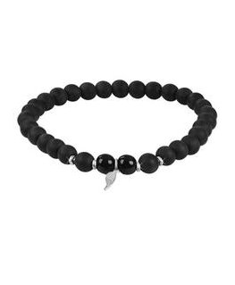 Onikso bead bracelet with angel wing