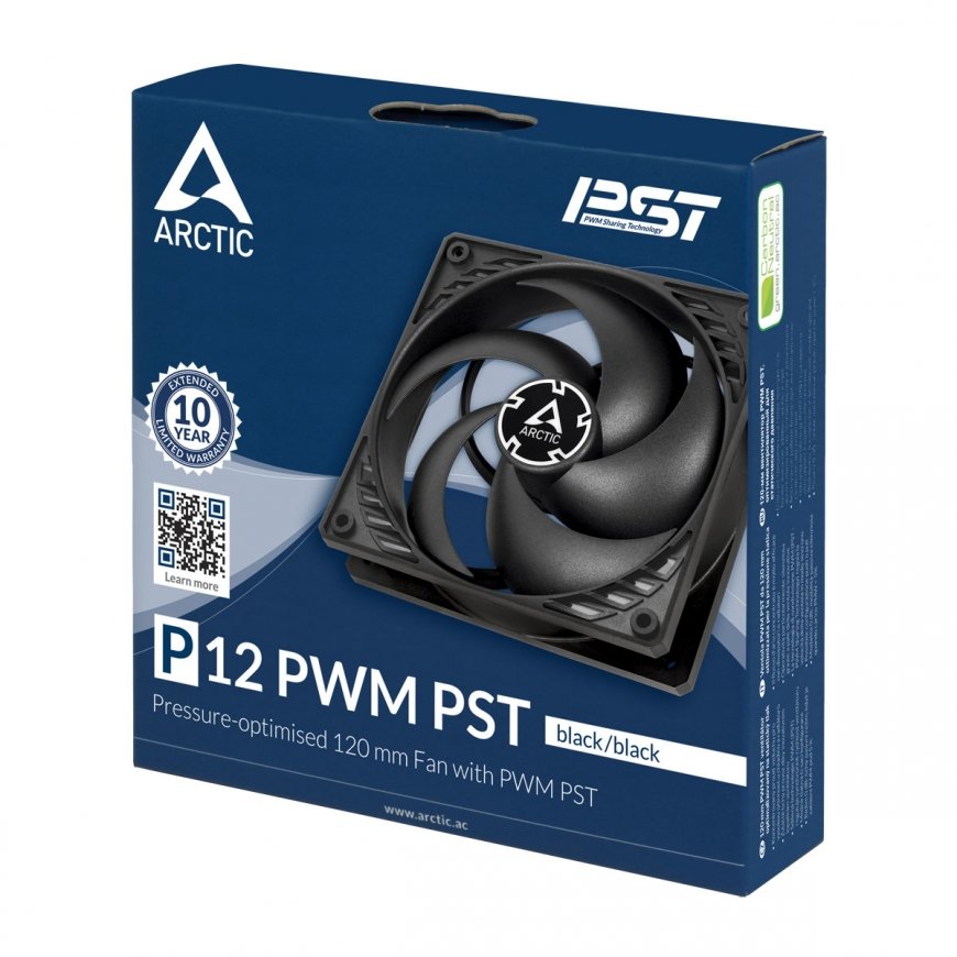 ARCTIC P12 PWM PST Корпус компьютера Вентилятор 12 cm Черный – 5