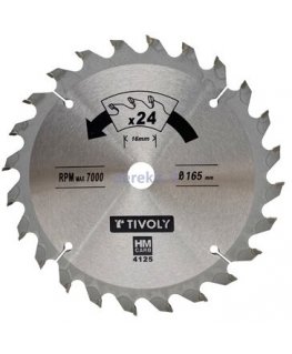 Tivoly diskine lõikeriist puidule 160x20x2.45/1.5mm, z20, 15°, (16mm adapter)