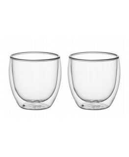 Komplekts no 2 dubultsienu stikla glāzēm 250 ml, 9011, KAMILLE