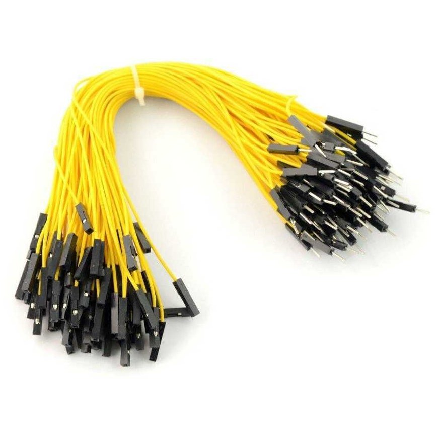 OEM Jungiamieji laidai lizdas-kaištis 20cm yellow - 100 pcs