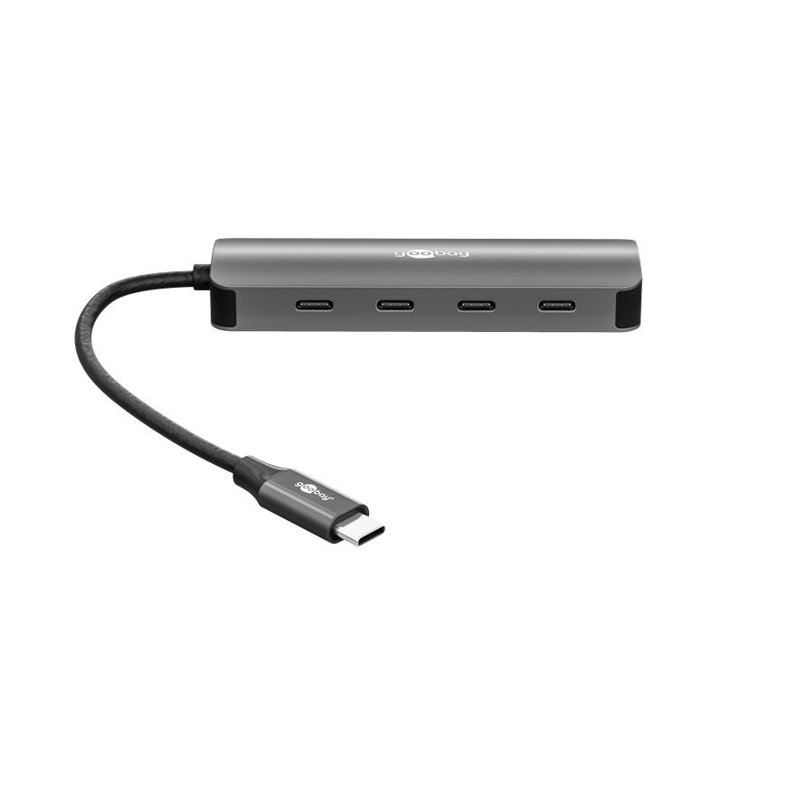Goobay 76565 Slim 4-портовый USB-хаб, USB-C™ на USB-C™, 10 – 3