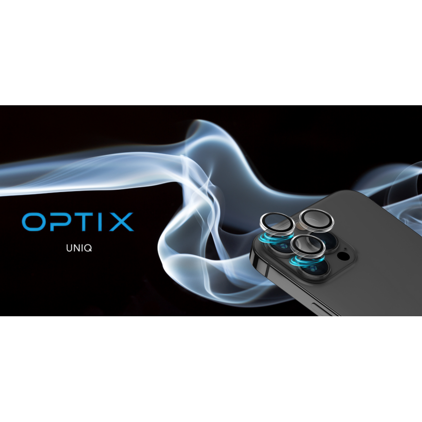 UNIQ Optix Alumiininen Kameran Linssisuojus Apple iPhone 17:lle applikaattorilla, musta väri