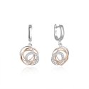 Beneto Fashion colorful earrings with zircons AGUP2689-RHR