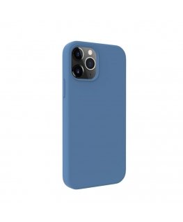 Apple iPhone 12 / 12 Pro Premium Magsafe pehme puudutusega silikoonkaitseümbris tumesinine