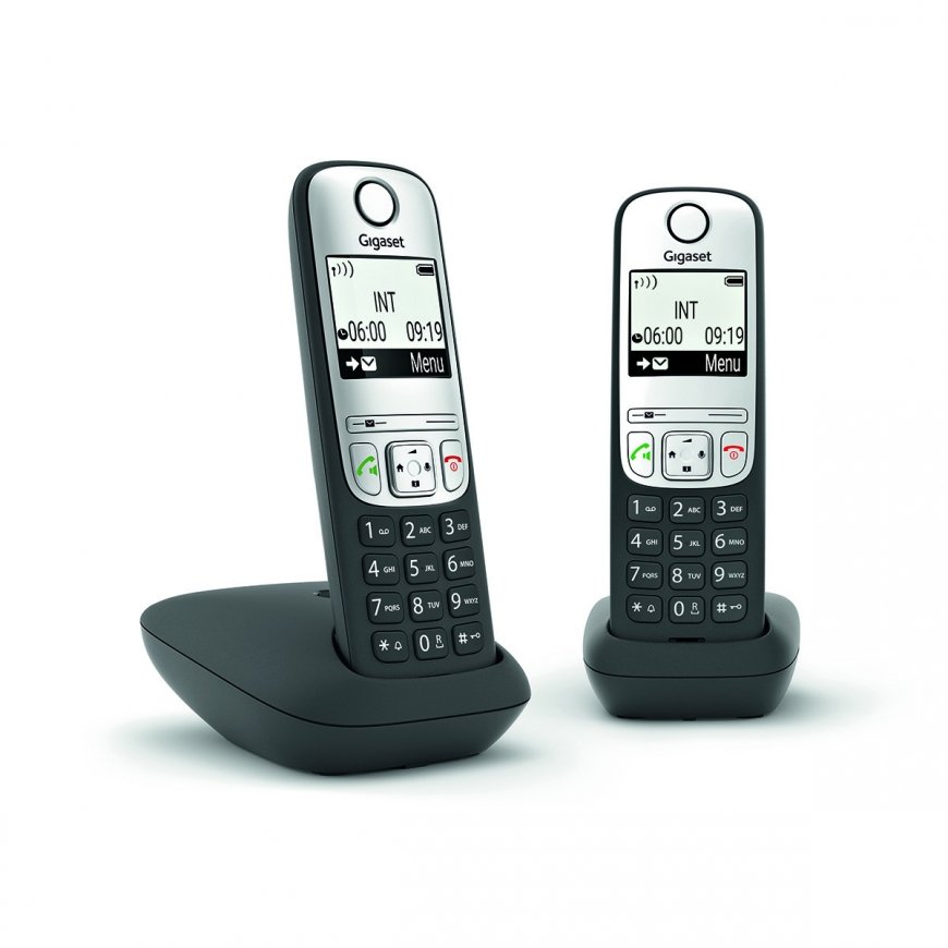 Gigaset A690 Duo Analoginio ryšio / DECT telefonas Juoda