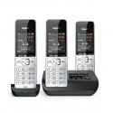 Gigaset COMFORT 500A Trio Аналоговый/DECT телефон Идентификация абонента (Caller ID) Черный, Серебри Gigaset COMFORT 500A Trio Аналоговый/DECT телефон Идентификация абонента (Caller ID) Черный, Серебри