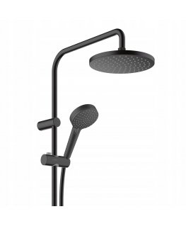 Termostatiska dušas sistēma Hansgrohe Vernis Blend 200 1jet EcoSmart, 26089670, melna matēta