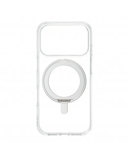 FoneKit Premium Kickstand MagSafe-yhteensopiva suojakuori jalustalla, iPhone 17 Pro, läpinäkyvä