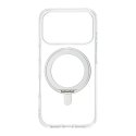 FoneKit Premium Kickstand MagSafe saderīgs aizsargapvalks ar statīvu, iPhone 17 Pro, caurspīdīgs