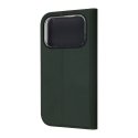 FoneKit BookCase kaitsekott, iPhone 17 Pro Max, tumeroheline FoneKit BookCase kaitsekott, iPhone 17 Pro Max, tumeroheline
