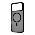FoneKit MagSafe-yhteensopiva Soft Touch suojakuori, iPhone 17 Pro, musta/harmaa FoneKit MagSafe-yhteensopiva Soft Touch suojakuori, iPhone 17 Pro, musta/harmaa
