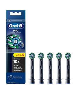 Oral-B Pro CrossAction -vaihtoharjat, 5 kpl, musta