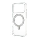 FoneKit Premium Kickstand MagSafe-yhteensopiv suojakuori jalustalla, iPhone 17 Pro Max, läpinäkyvä