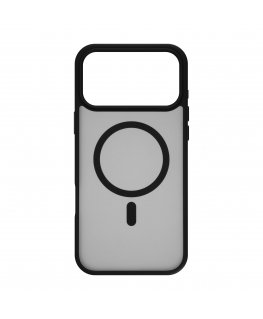 FoneKit MagSafe saderīgs Soft Touch aizsargapvalks, iPhone 17 Pro Max, melns/ pelēks