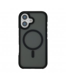 FoneKit Drop-Proof iskunkestävä MagSafe-yhteensopiva suojakuori, iPhone 17, musta/harmaa