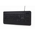 Gembird KB-UML-03 klaviatūra Žaidimams USB QWERTY Anglų (JAV) Juoda Gembird KB-UML-03 klaviatūra Žaidimams USB QWERTY Anglų (JAV) Juoda