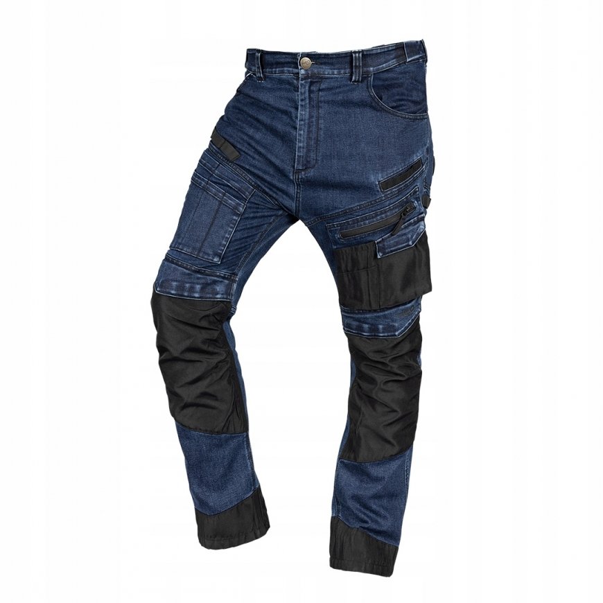 Neo Tools Denim Work Pants with Oxford Reinforcements, Dark Blue, Size S – 2